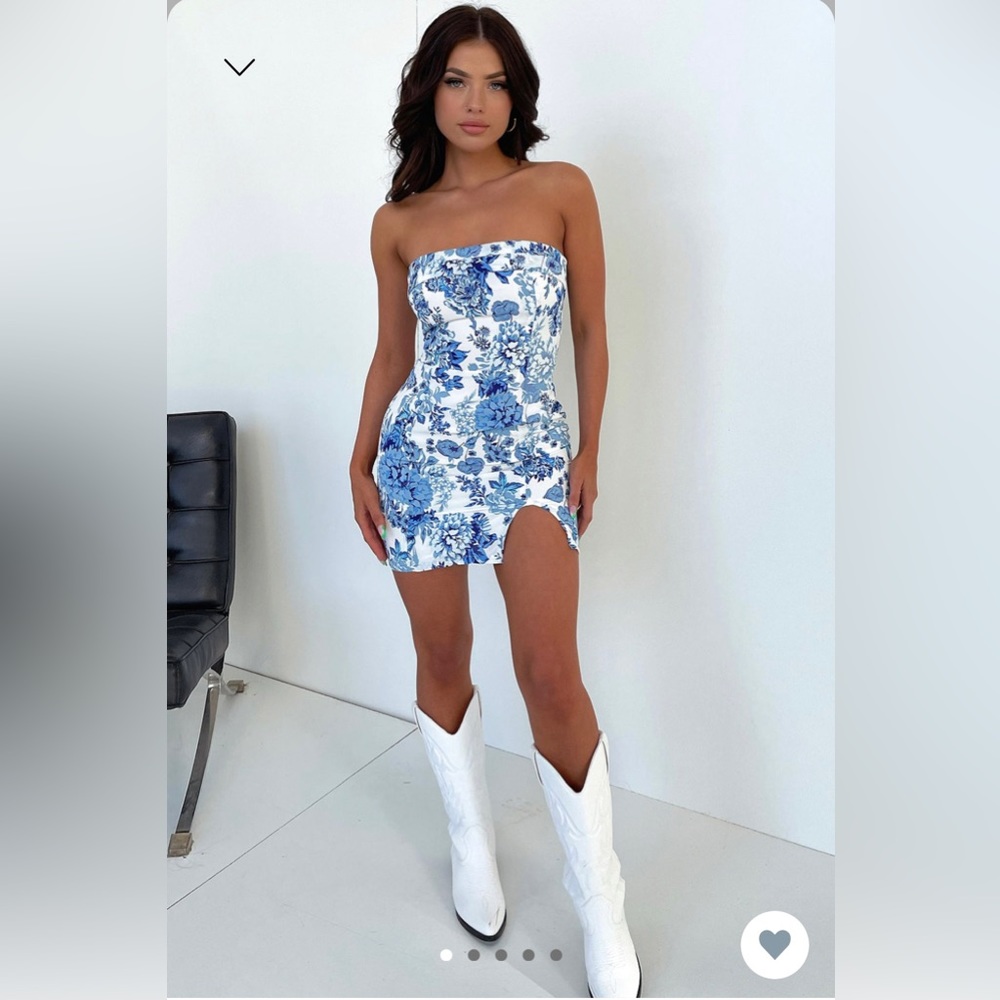 Brand new thatssofetch Charms Dress- Blue Floral.